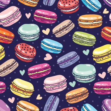 tatlı macarons desen