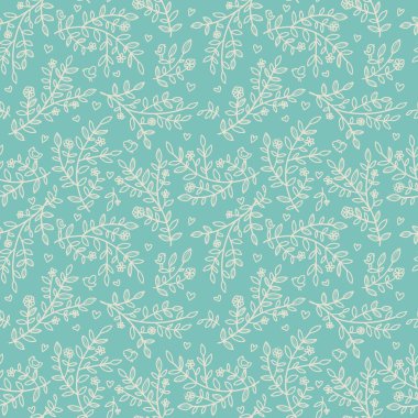 ağaç yaprakları çiçek desenli