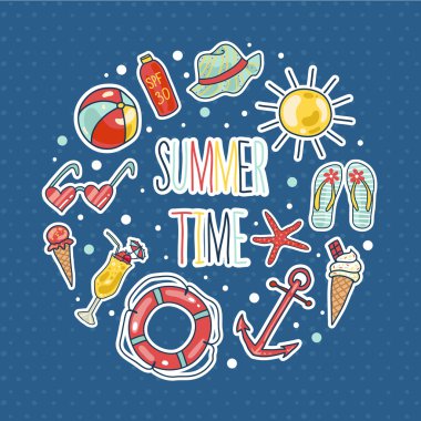 yaz tatili simgeleri