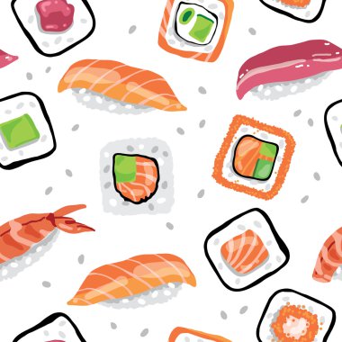 Japon suşi desen