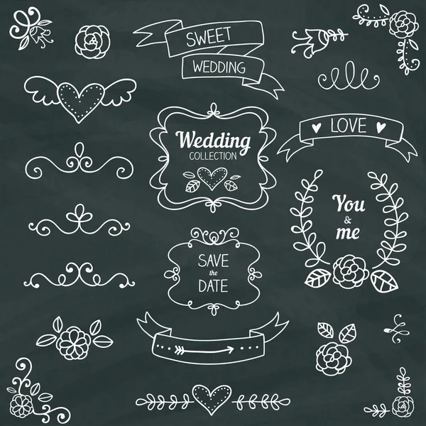 Düğün tasarım öğeleri kümesi