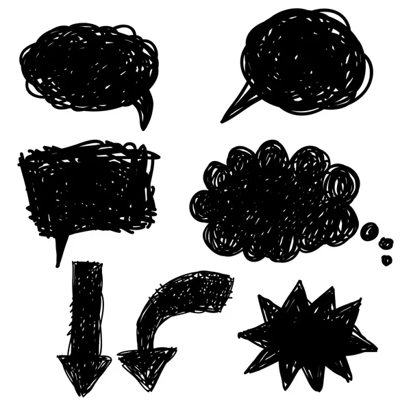 karikatür konuşma bulutlar ve okları ayarla