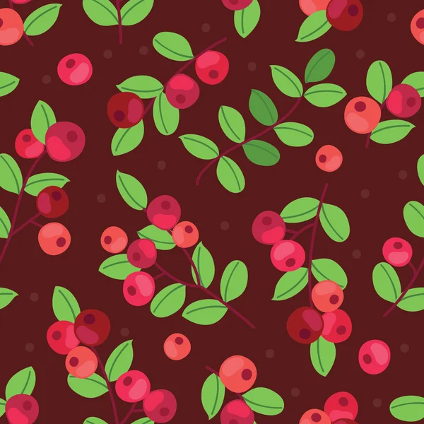 无缝小红莓模式 — 图库矢量图片