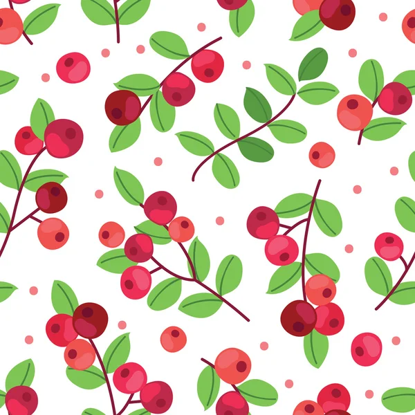 无缝小红莓模式 — 图库矢量图片