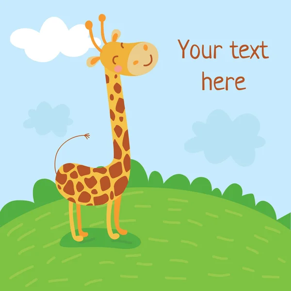 çizgi film zürafayı tebrik kartı