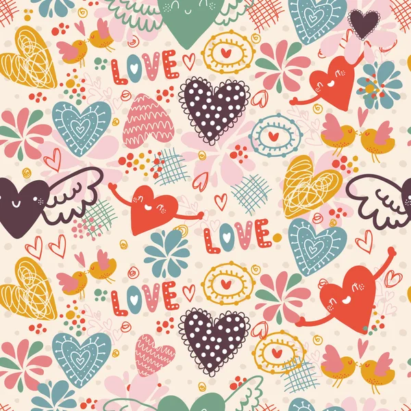 Romantik Kalp love desen