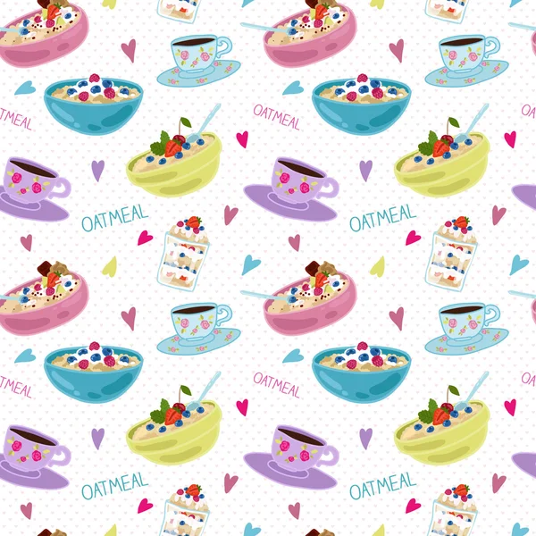 Kahvaltı yulaf ezmesi desen