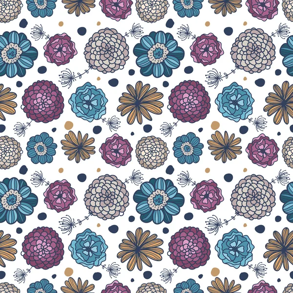 soyut renkli çiçek desenli