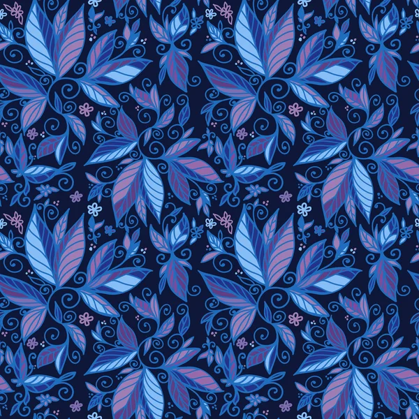 Feuilles motif floral sans couture — Image vectorielle