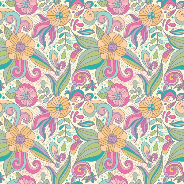 Patrón floral pastel abstracto — Vector de stock