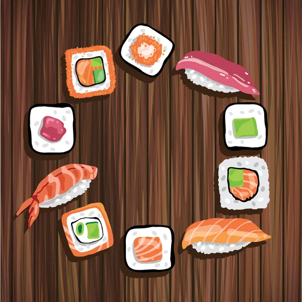 Sushi rola fundo —  Vetores de Stock