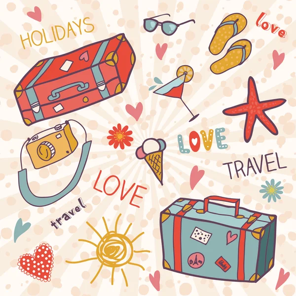 seyahat, tatil simgeler kümesi