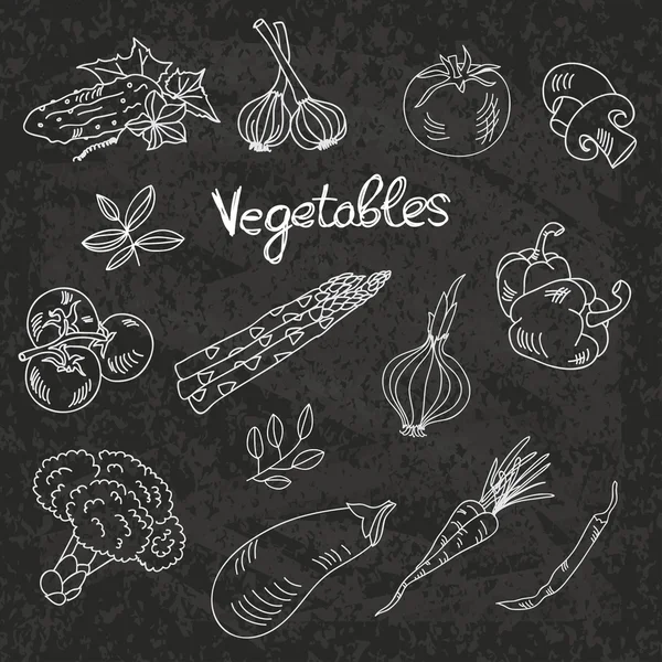 Zestaw ikon warzyw — Wektor stockowy