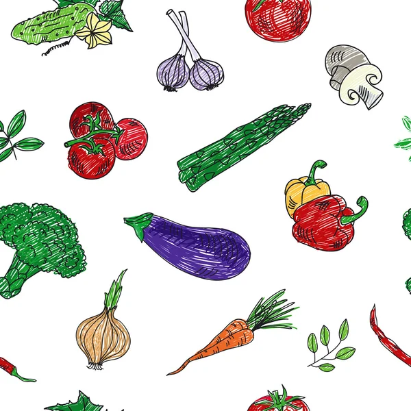 Sebzeler dikişsiz desen