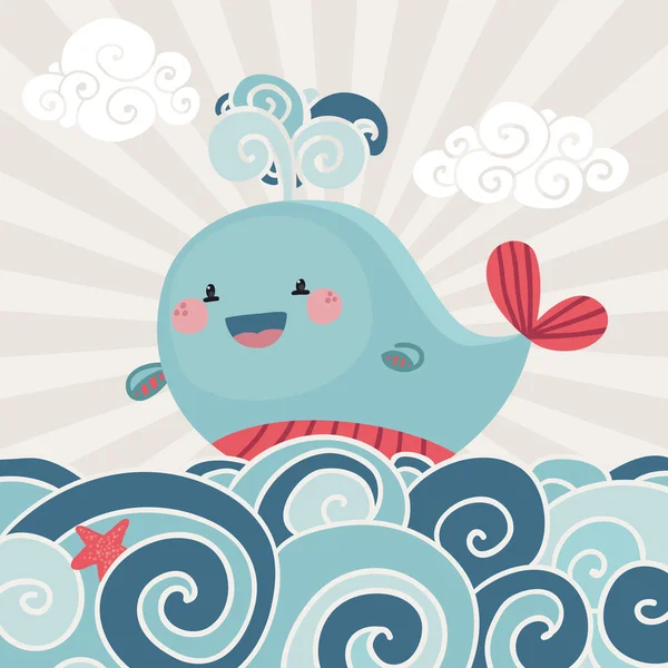 çizgi film balina deniz