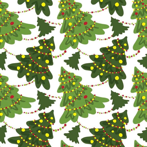 Árboles de Navidad patrón sin costuras — Vector de stock