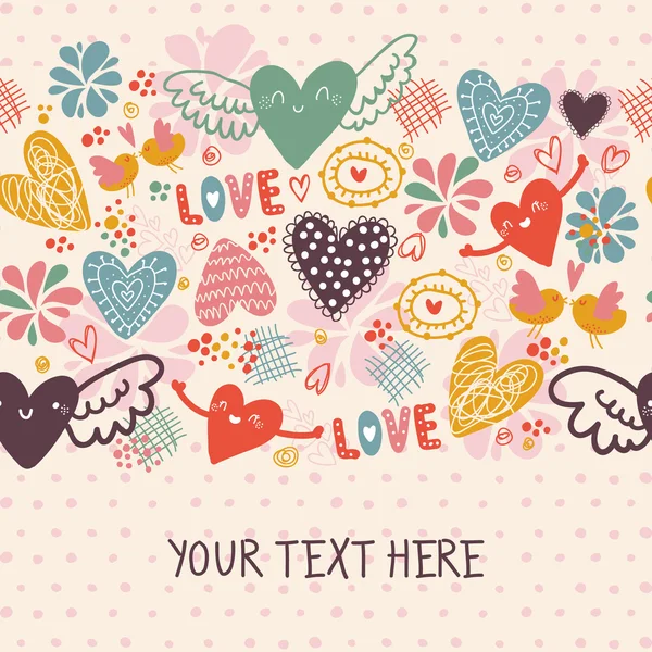 Love hearts banner — Stock Vector