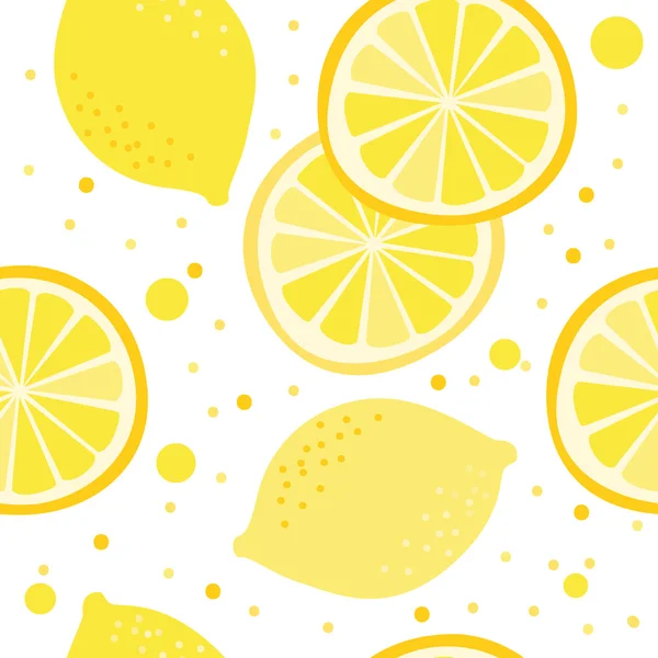 Vector pattern with lemons — Stock Vector