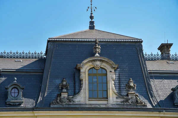 Szczegóły Dachu Neobarokowego Zamku Pszczynie — Zdjęcie stockowe