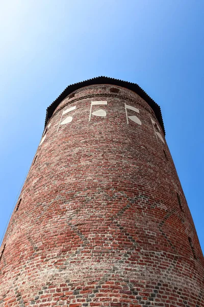 Tour Château Teutonique Bytow Construite Xiv Siècle Vue Bas — Photo