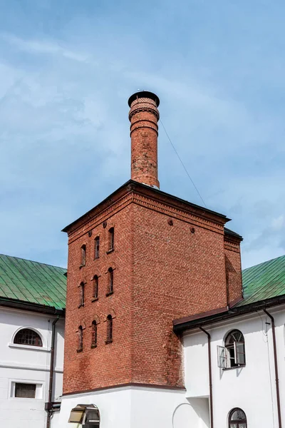 Cervejaria Antiga Tradicional Zwierzniec Polônia Monumental Edifício Industrial — Fotografia de Stock