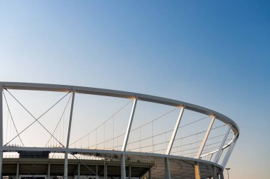 Fragment of the Silesian Stadium - construction of the roofing, Chorzow, Silesia, Poland