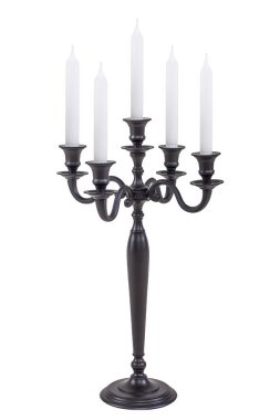 Beyaz bir arka plan üzerinde siyah Mumluk