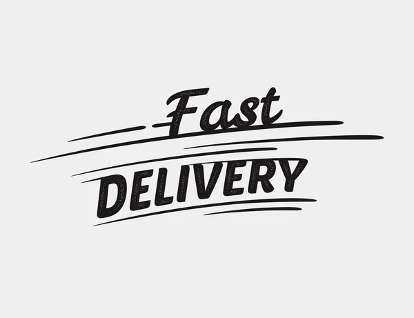 Fast delivery typographic inscription — Stock Vector