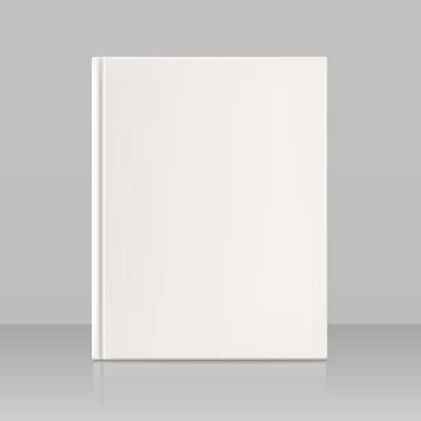 Blank vertical book cover, look full face. Vector illustration