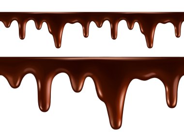 Drops of melted chocolate. Seamless vector 