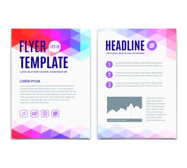 Abstract colorful geometric background. Vector template design of flyer, brochure, web sites, cover book, page