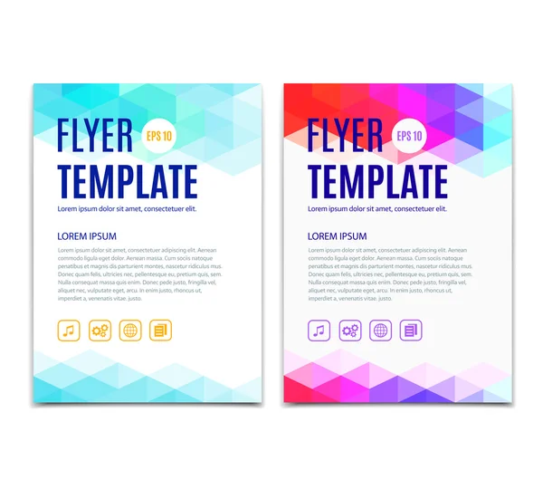 Abstract colorful geometric background. Vector template design of flyer, brochure, web sites, cover book, page — 图库矢量图片