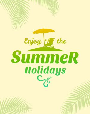 Summer Holidays poster, typography design. Vector illustration