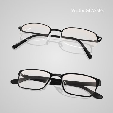 Realistic vector glasses