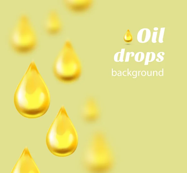 Oil drops background with place for text. Vector illustration — Stock Vector