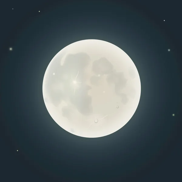 Realistic moon. Vector illustration — Stockový vektor