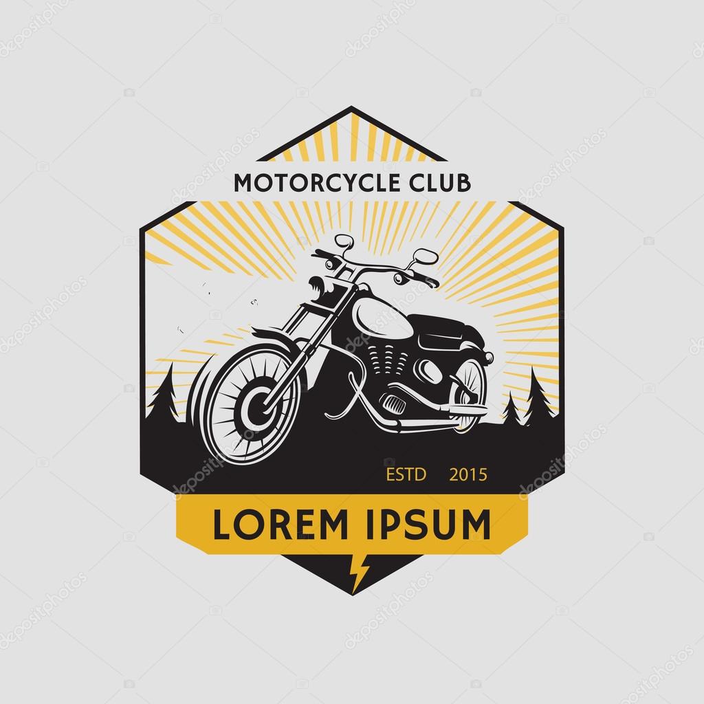 Motorcycle club label. Vector