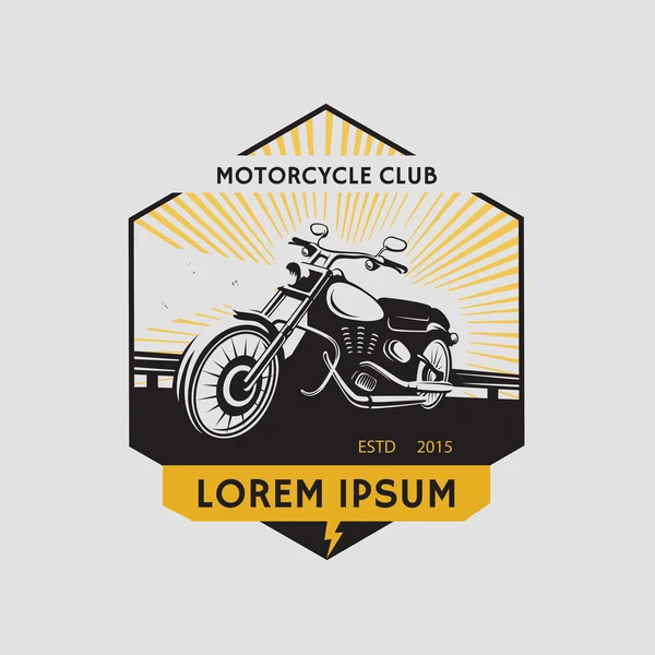 Label de club de moto. Vecteur — Image vectorielle