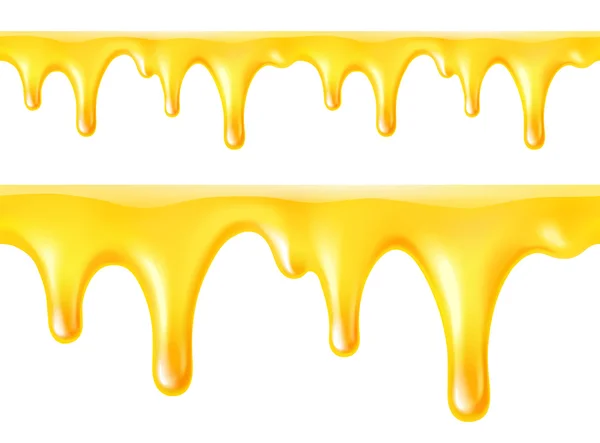 Honey drips. Seamless vector — Stock Vector