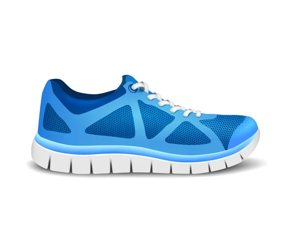 Blue sport shoes for running — Stock Vector