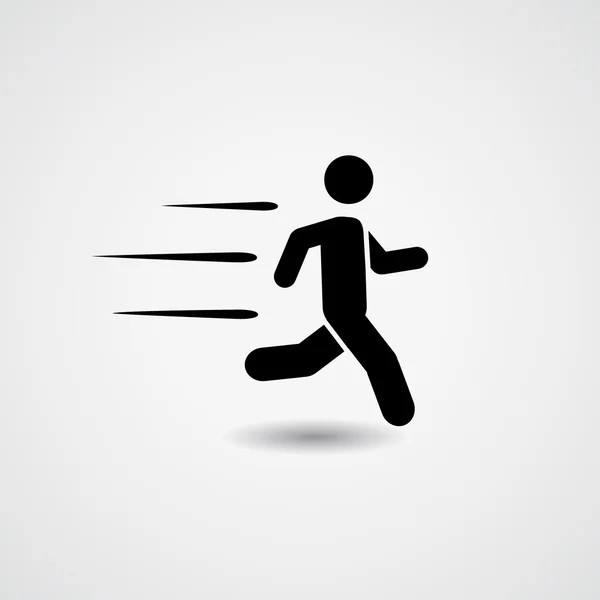 Running icon. Vector Illustration — Stock Vector