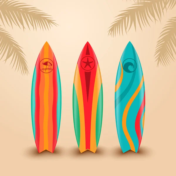 Tablas de surf con diseño diferente — Archivo Imágenes Vectoriales