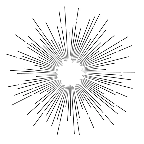 老式的单色明星光芒。矢量 — 图库矢量图片