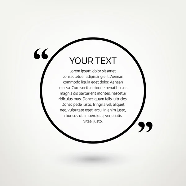 Quote text bubble — Stock Vector