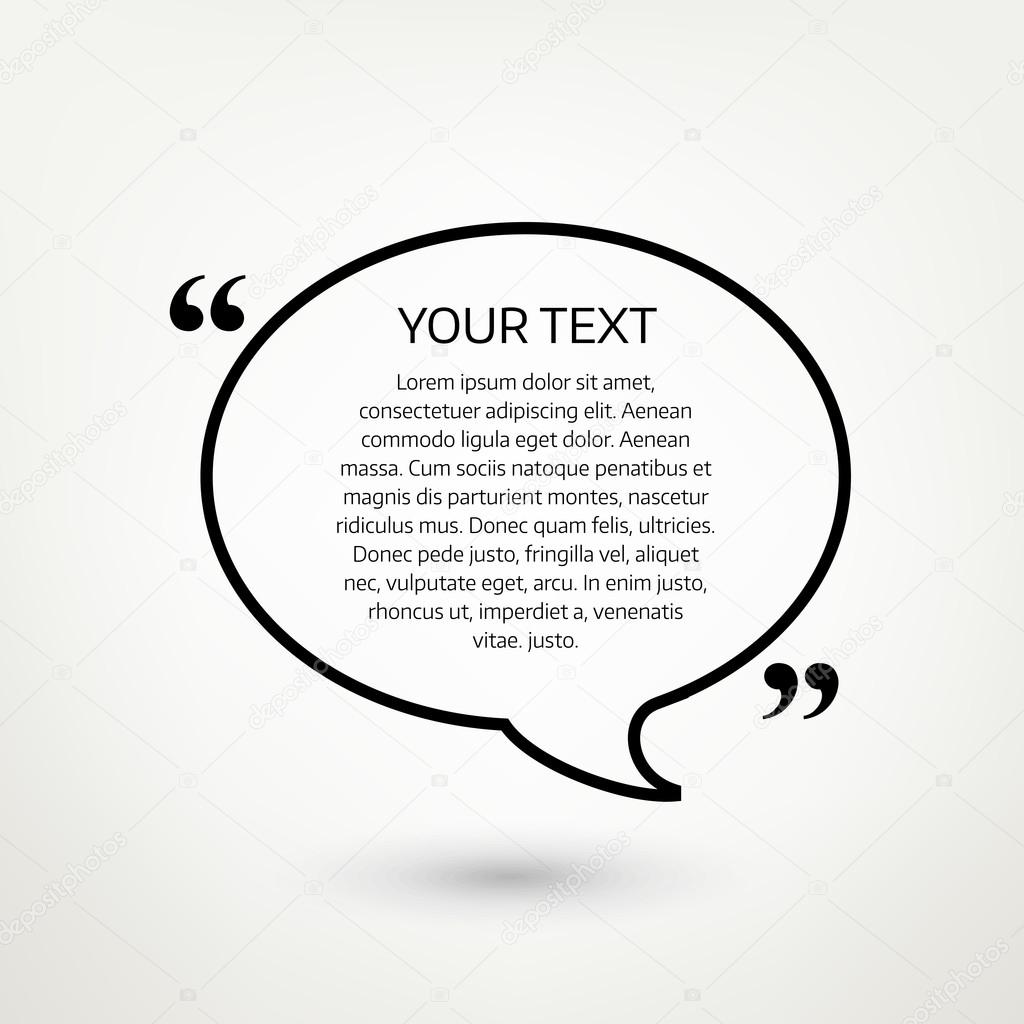 Oval quote text bubble