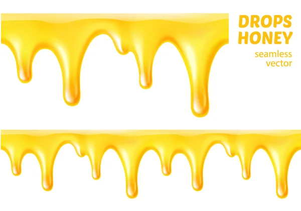 Drops honey. Seamless vector — Stock Vector