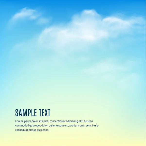 Ciel bleu avec nuages. Fond vectoriel EPS 10 — Image vectorielle