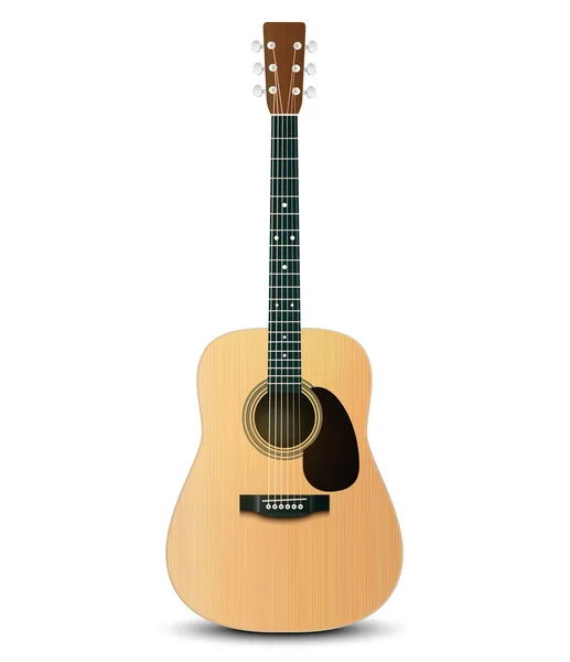 Vektör çizim gerçekçi akustik gitar