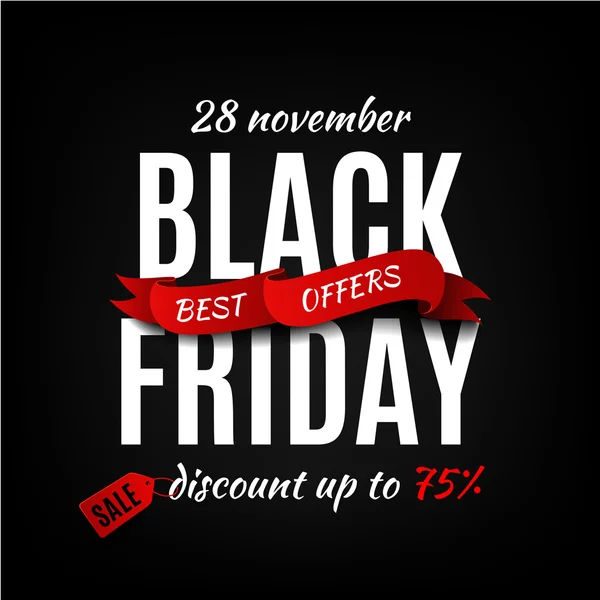 Black Friday Sale ontwerp template. Zwarte Vrijdag banner — Stockvector