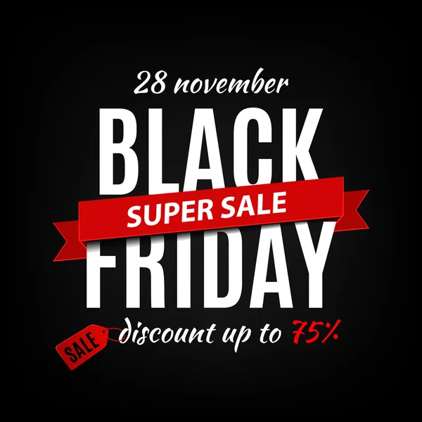 Black Friday Verkauf Beschriftungsvorlage Design-Vorlage. Banner zum Black Friday. Vektorillustration — Stockvektor